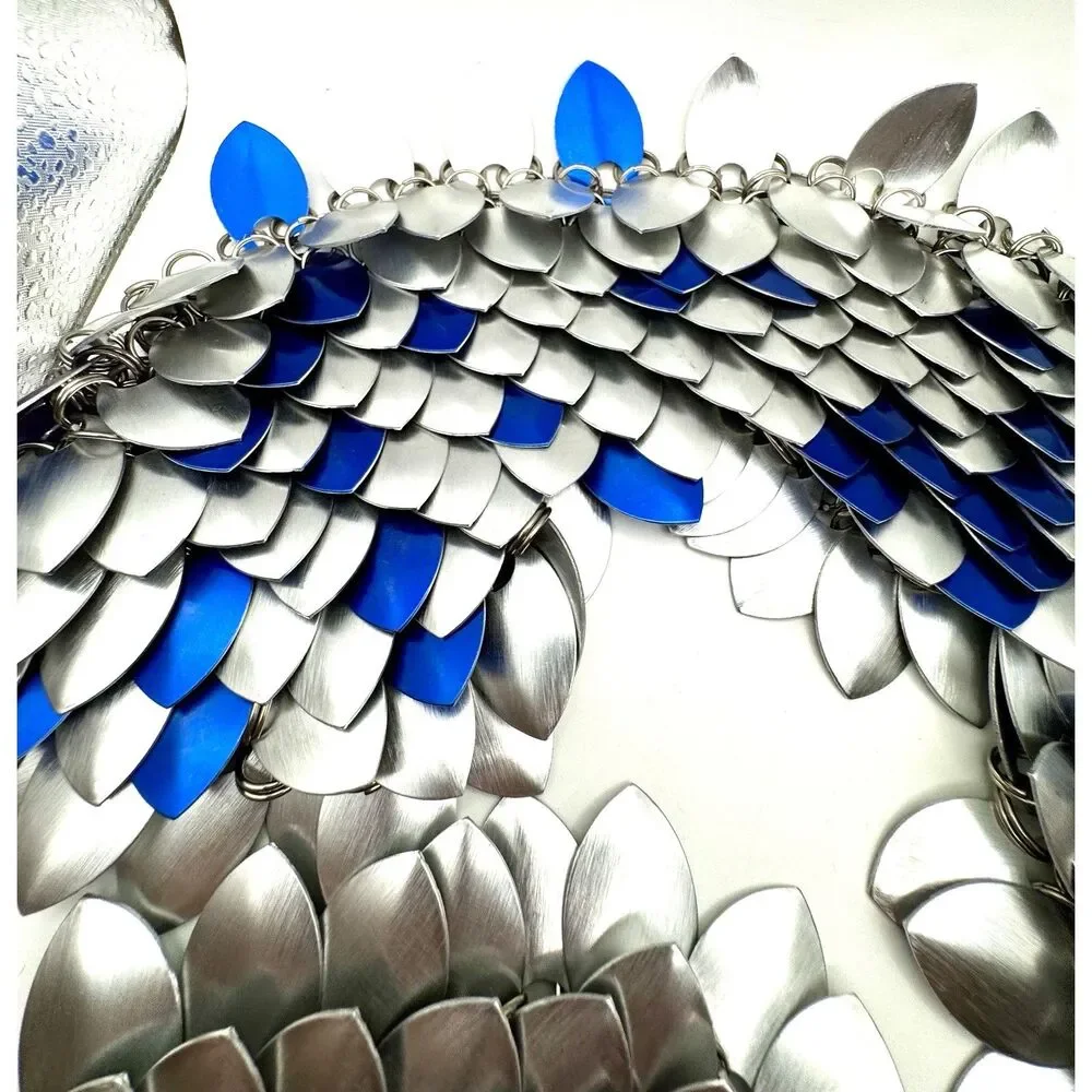 Scalemail Armor 26” Chainmail Dragon Art Supply Renaissance Gothic Handmade